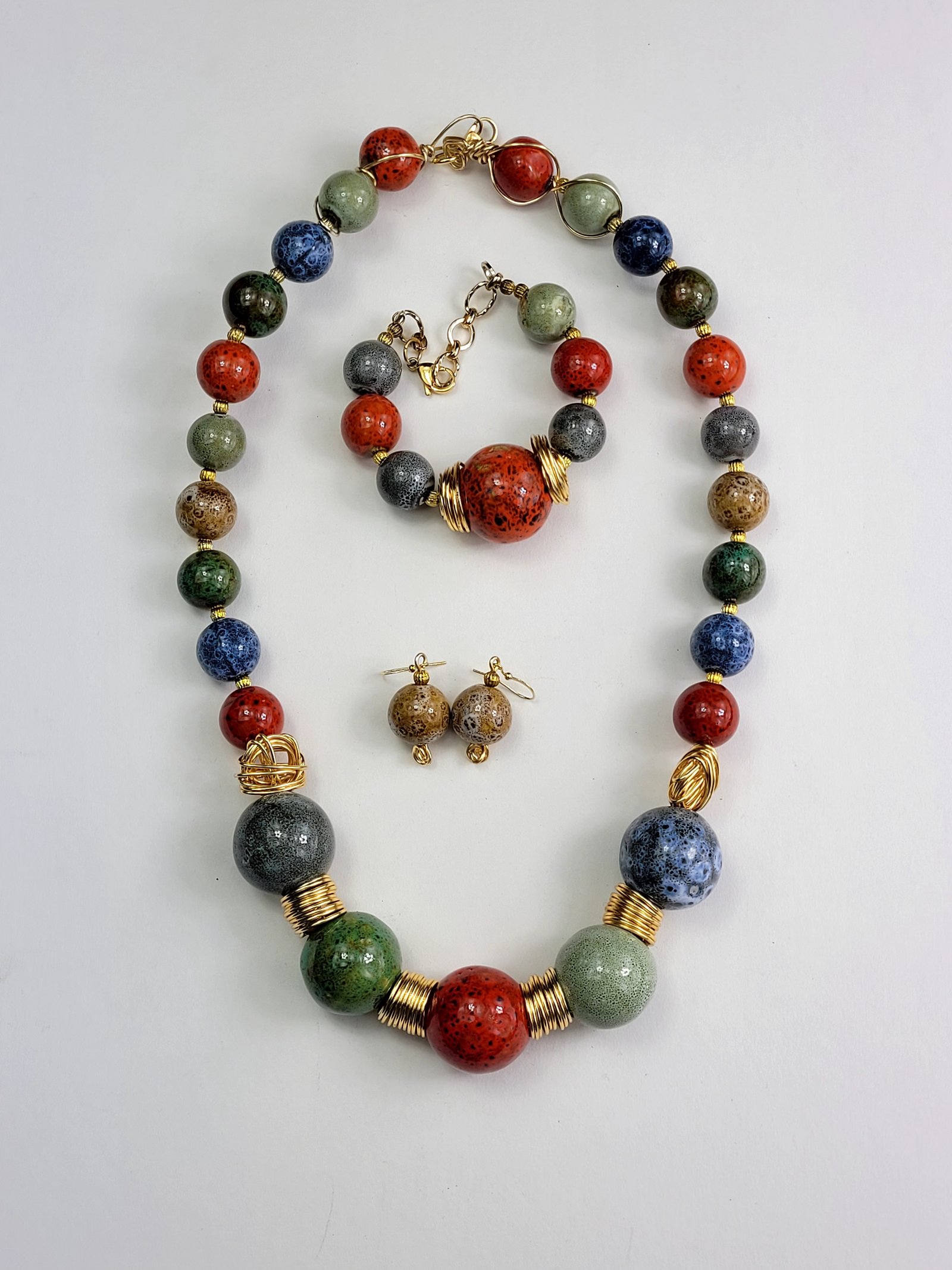 Multicolor gemstone necklace